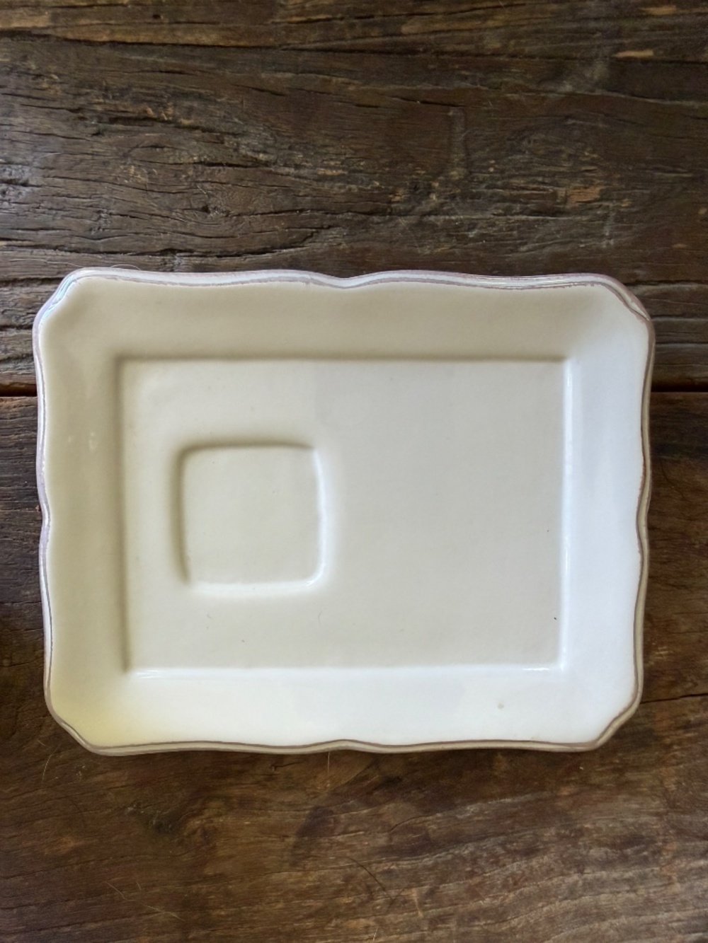 White ceramic espresso cup + sandwich plate set from France (pair) - Picture 4 of 7